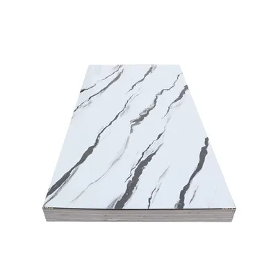 צבע לבן עם קווים שחורים לוחות קיר שיש Pvc לקישוט קיר פנים